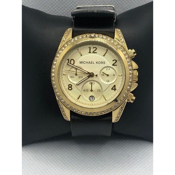Michael Kors MK5166 Women Leather Analog Dial Quartz Watch W/ Custom Band XX287 - Picture 1 of 9
